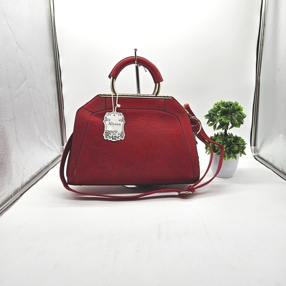 ♧♧ Alyssa Red Women's Satchel Handbag NWOT